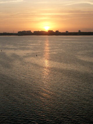Sunrise across the bay