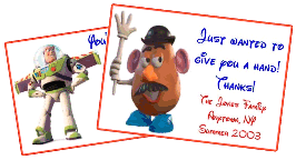 Toy Story CM Apprecitation Cards