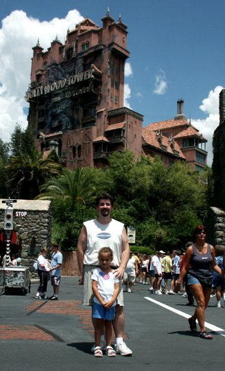 Daddy and Brinn after riding Tower of Terror