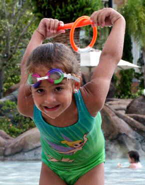 Brinn loves swimming, and diving