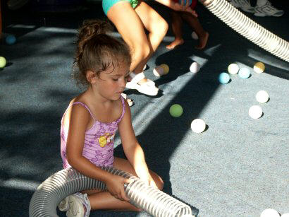 Playing in the super fun Ball room
