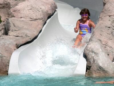 Pool Slide fun