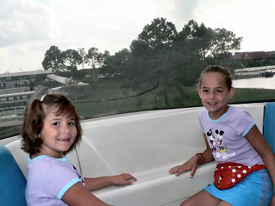 Up front in the Monorail
