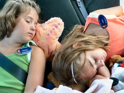 Sleeping on the way to Port