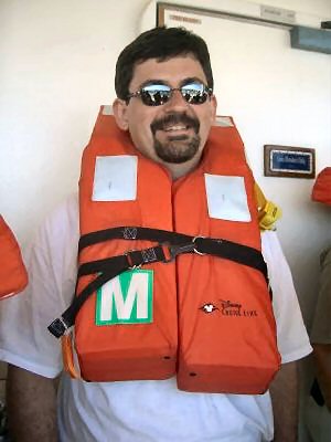 Yours truly safe on the ship