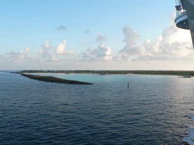 Pulling in to Castaway Cay