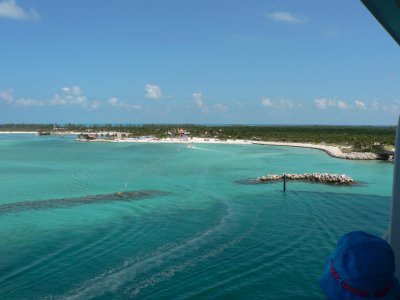 Pulling in to Castaway Cay