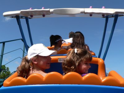 Climbing the hill on the Barnstormer