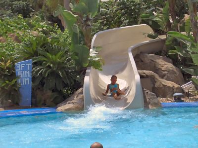 Pool Slide Fun