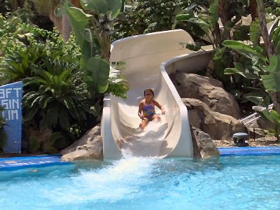 Pool Slide Fun