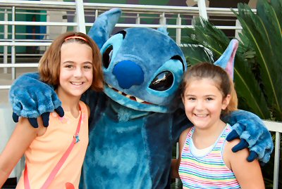 Stitch and the girls