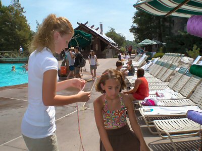 Brinn gets a hair wrap