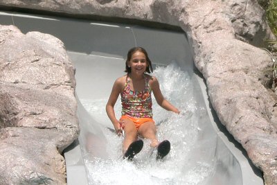 Brinn on the WL pool slide