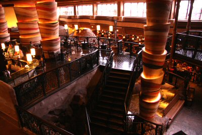 Looking down on the lounge and Boma