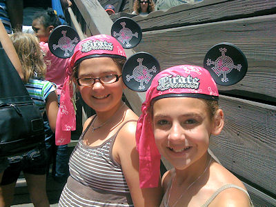 Princess Pirates waiting for train