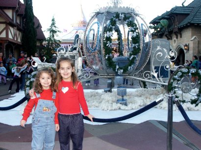 Girls near the Cinderella Carriage