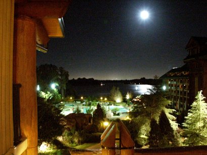 Wilderness Lodge View at night