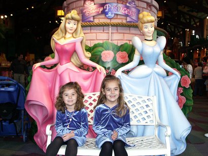 Posing with Princesses at Downtown Disney