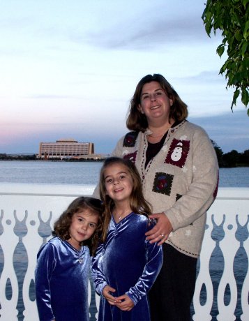 My girls on the deck outside Narcoossee's