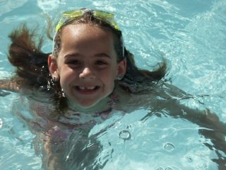 Brinn enjoying the pool