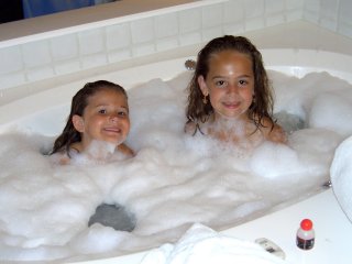 Getting Cleaned up after the pool