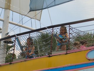 Water Cannons on the Ship!