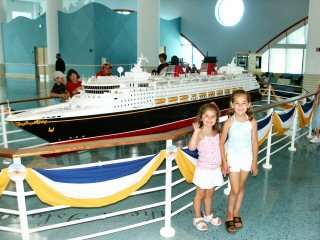 Girls with ship model