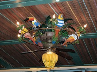 Lights in Parrot Cay Restaurant