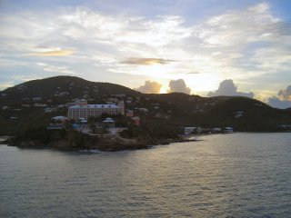 Sailing into port