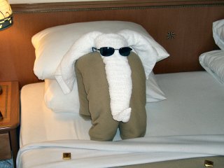 Elephant Critter says goodnight