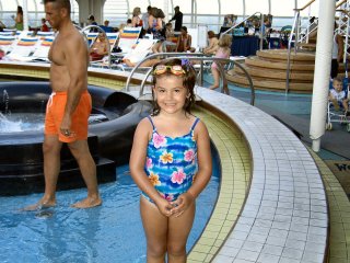 Maddy enjoying the Mickey Pool