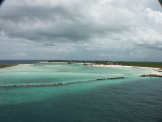 View of the beach from our Verandah