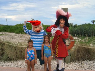 Hook and Smee just outside the ship