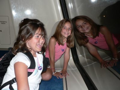 Our first attraction!  The Airport monorail!