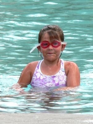 Maddy in pool