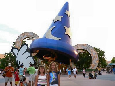 Wearing the big hat!