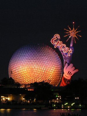 Spaceship Earth at Night