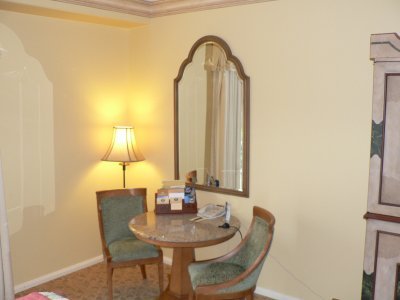 table and chairs - internet connectio cable as well.  
