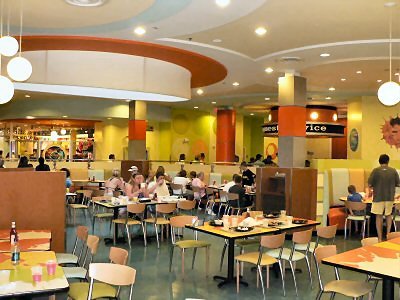 Around and inside the mall area