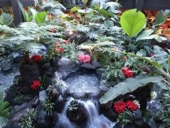 Decorated Waterfall in Polynesian Resort