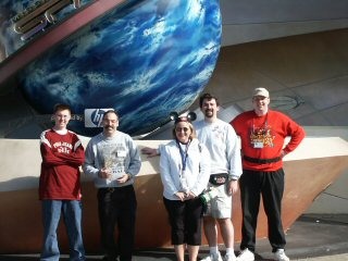Tagrel.com Mission:Space Meet: Matt, Jimbolini, Stinkerbell, Tagrel and WillCAD - the non riders aren't in the picture!