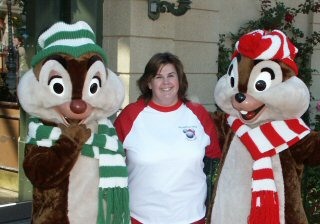 Kristen with Chip and Dale